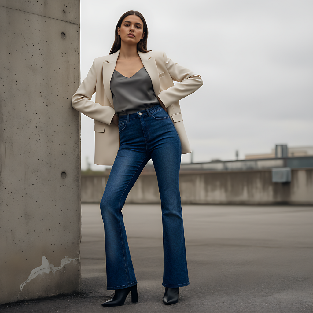 LAMEERA DEEPBLUE BOOTCUT DENIM