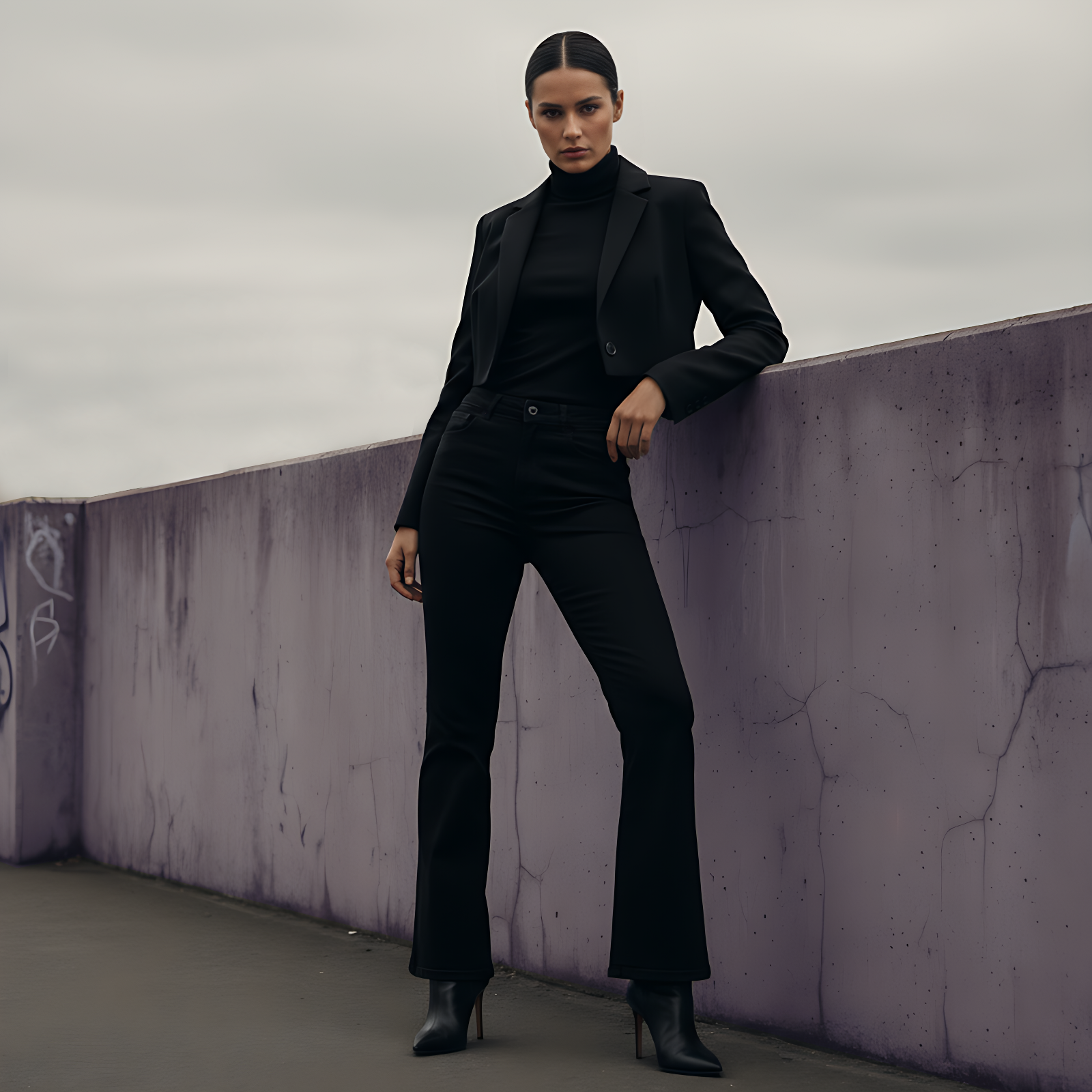 LAMEERA SCULPT BLACK BOOTCUT
