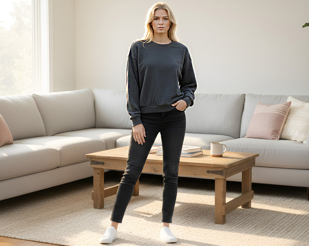 Single Jersey Crop Top – Gray