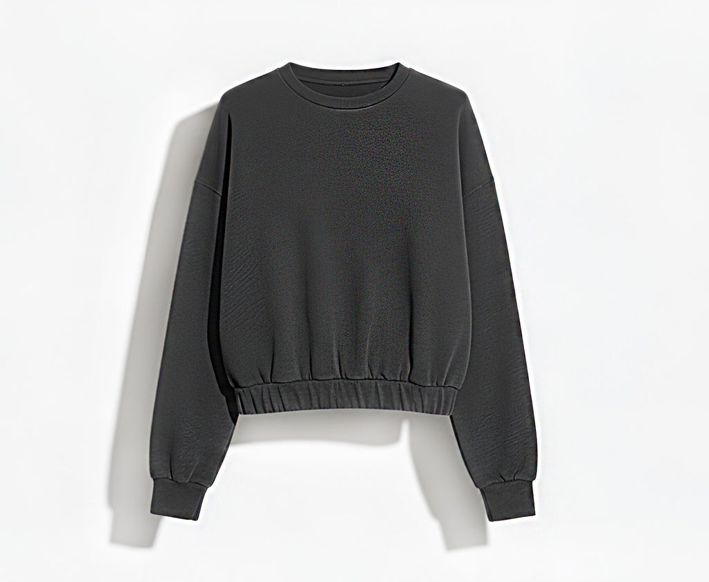 Single Jersey Crop Top – Gray