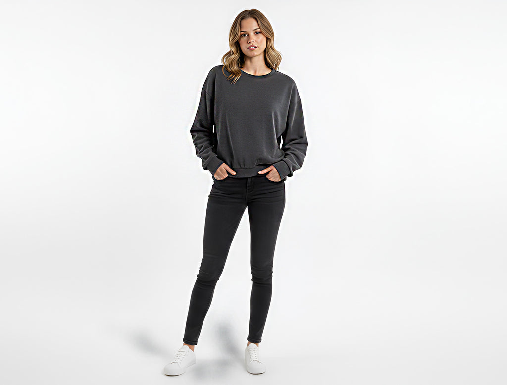 Single Jersey Crop Top – Gray