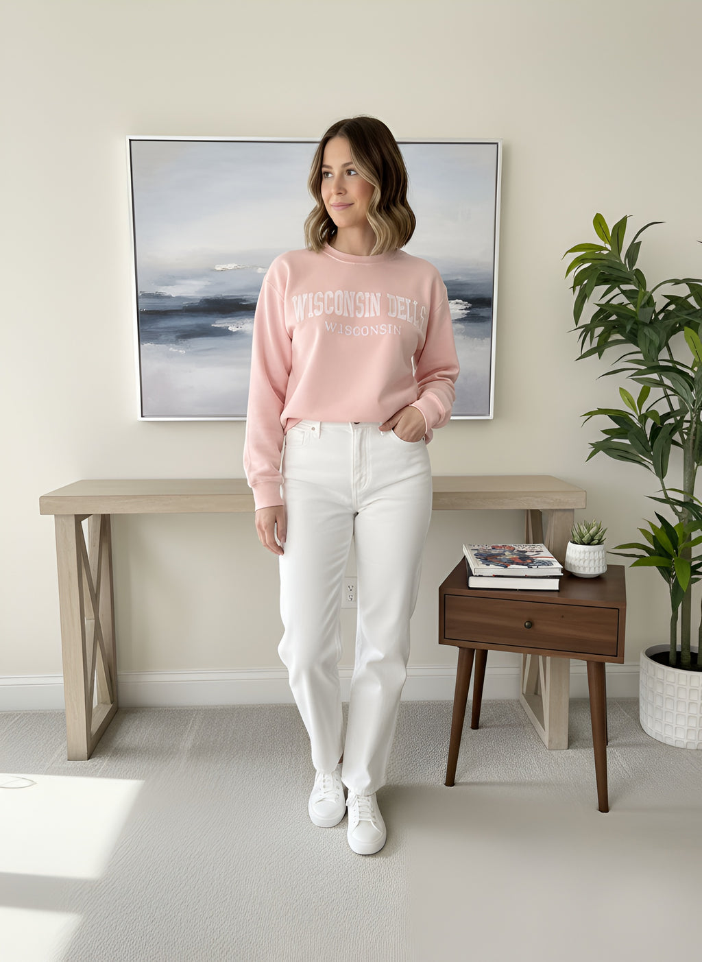 Varsity Fleece Sweatshirt – Wisconsin Pink