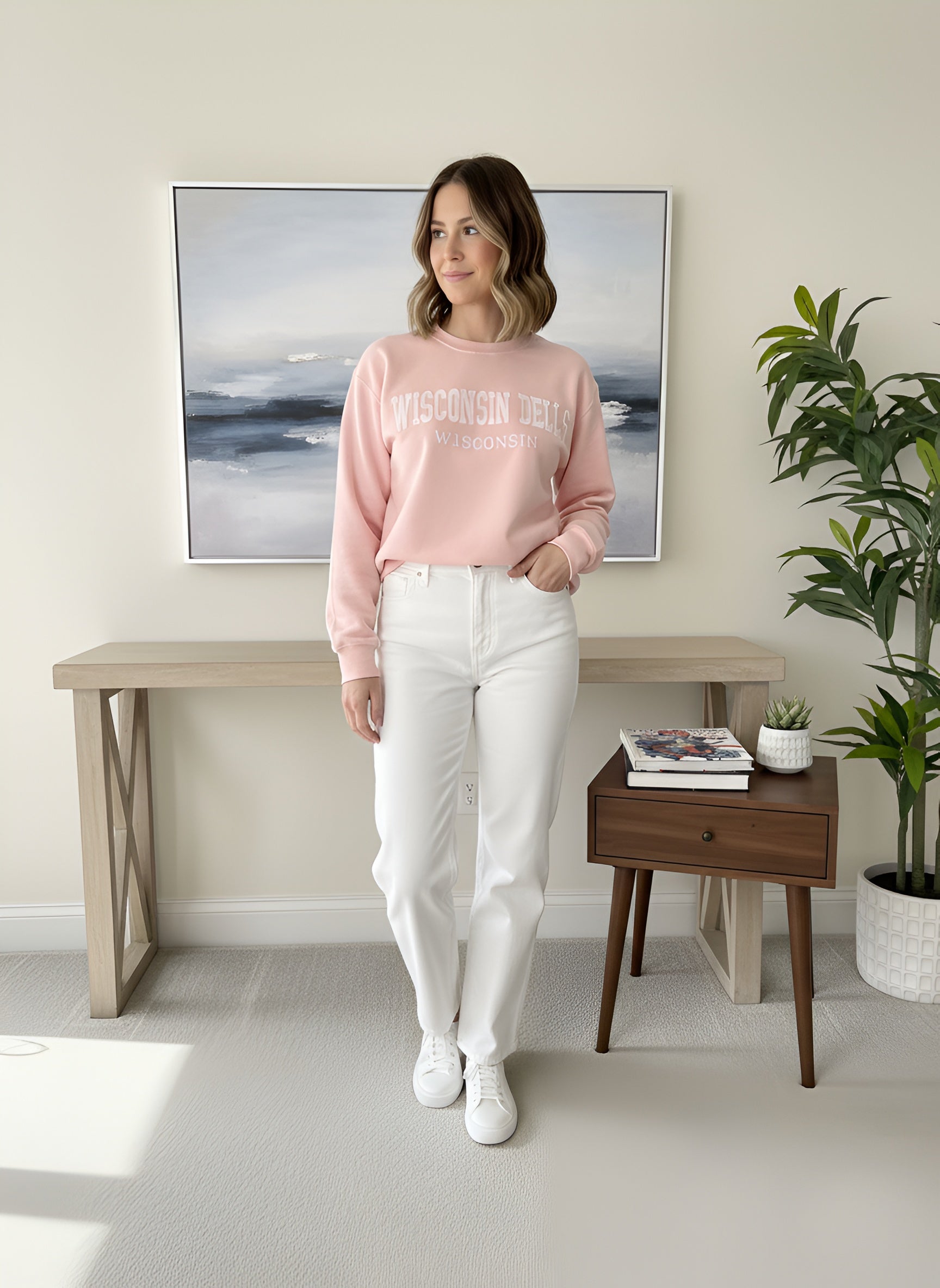 Varsity Fleece Sweatshirt – Wisconsin Pink