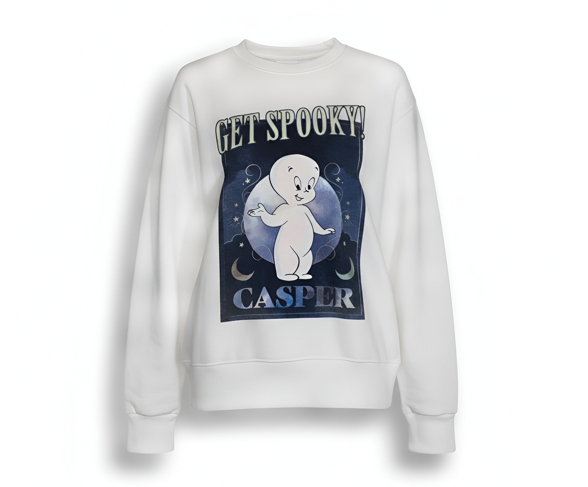 Casper Fleece Graphic Sweatshirt – White